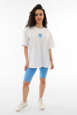 Костюм Heart белый/голубой